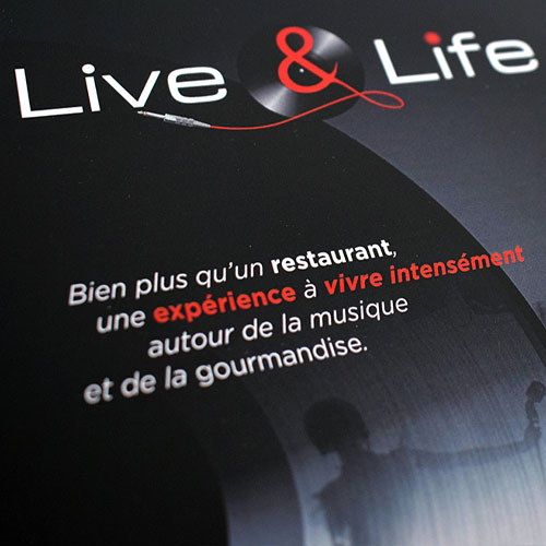 Dépliant pour Le Live and Life Caffè