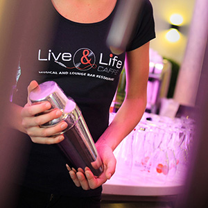 Tshirt imprimé pour le Live and Life Caffè